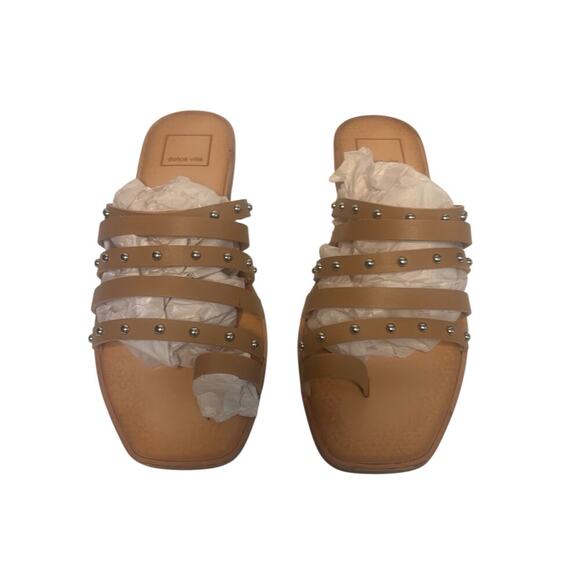 Dolce Vita “Stella” Sandals — Tan w/ Silver Studs, Size 7.5, NIB - Picture 3 of 7